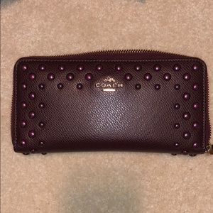 Deep purple coach wallet